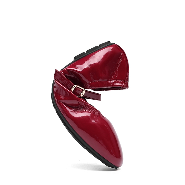 Women's Bendable Non-Slip Mary Jane Ballet Flats - RED - 3
