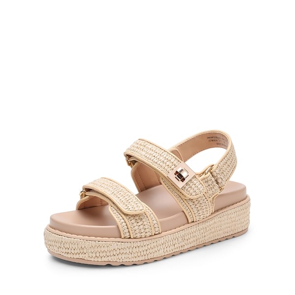 Comfort Arch Support Platform Casual Sandals - NATURAL -  0
