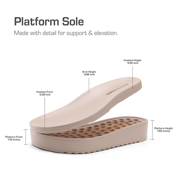 Comfort Arch Support Platform Casual Sandals - NUDE - 3