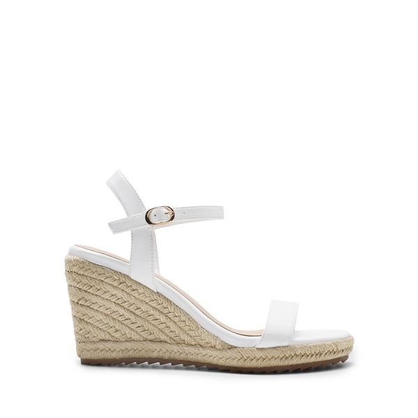 Round Toe Non-Slip Wedge Heels - WHITE - 1