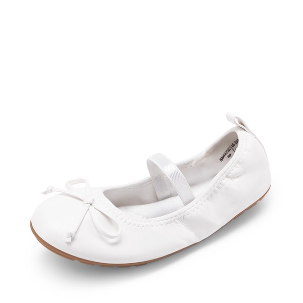 Girls’ Lightweight Versatile Ballet Flats - WHITE -  0