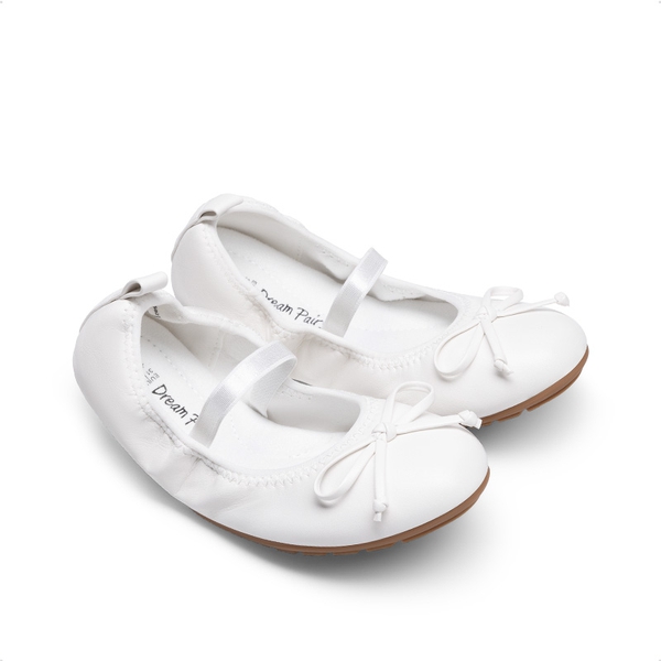 Girls’ Lightweight Versatile Ballet Flats - WHITE - 4
