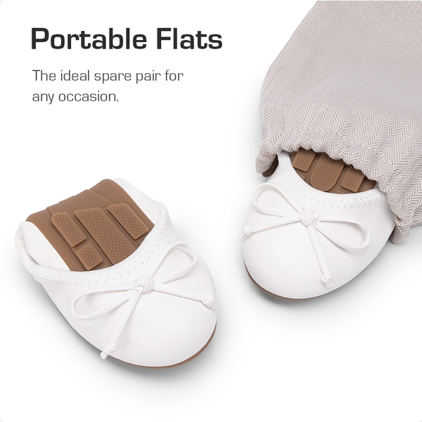 Girls’ Lightweight Versatile Ballet Flats - WHITE - 5