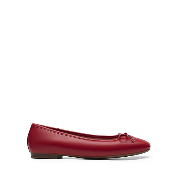 Women’s Elegant Pearl Rhinestone Flats - RED - 1