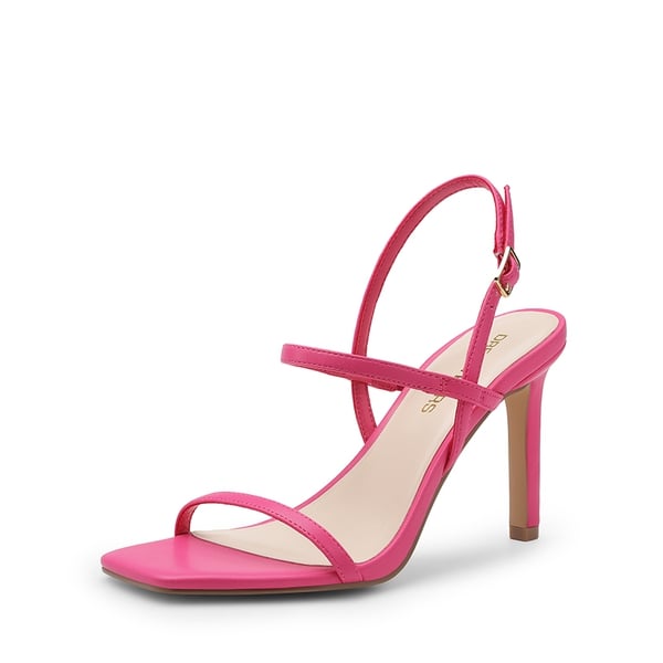 Women’s Strappy Sparkly Stiletto Heels - HOT PINK-PU -  0