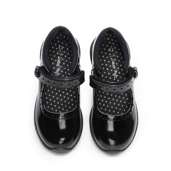 Girls’ Lightweight Star Cutout Mary Jane Shoes - ALL BLACK - 1