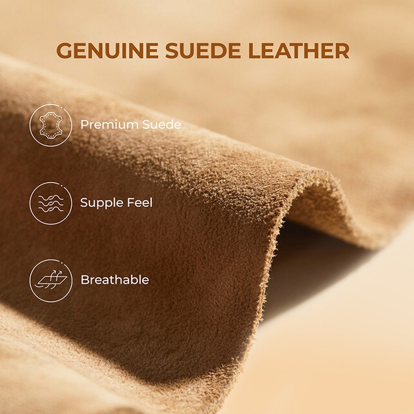 Women’s Genuine Suede Platform Slippers - CHESTNUT - 3