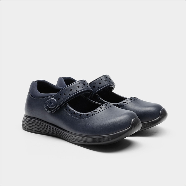 Girls’ Lightweight Star Cutout Mary Jane Shoes - NAVY - 6
