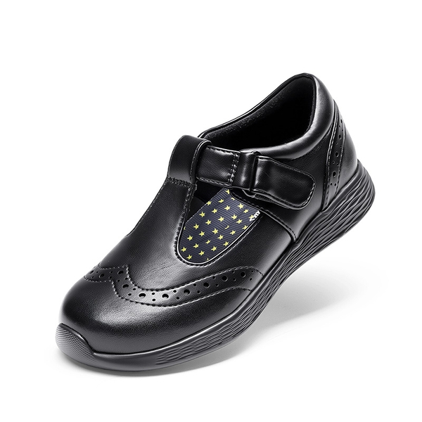 Girls’ Comfortable Hook-and-Loop Mary Jane Shoes - BLACK -  0