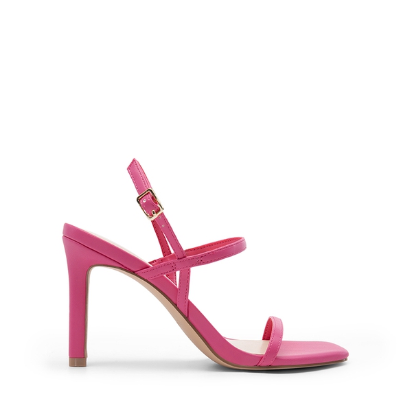 Women’s Strappy Sparkly Stiletto Heels - HOT PINK-PU - 1