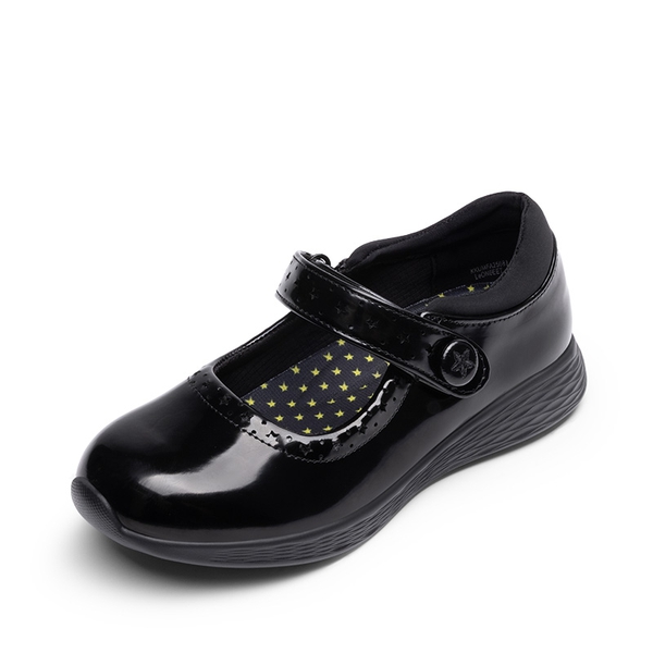 Girls’ Lightweight Star Cutout Mary Jane Shoes - ALL BLACK -  0