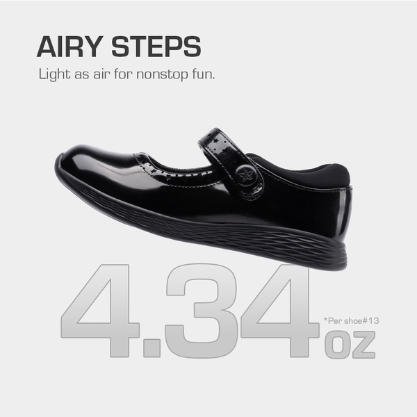 Girls’ Lightweight Star Cutout Mary Jane Shoes - ALL BLACK - 2