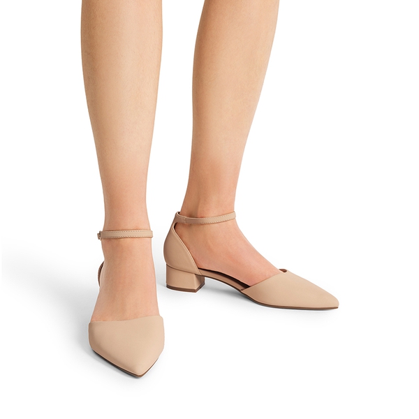 Women’s Chic D’Orsay Block Heel Dress Shoes - NUDE - 6