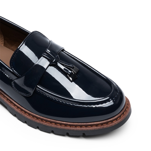 Women’s Classic Retro-Inspired Penny Loafers - NAVY - 5