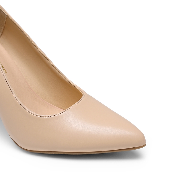 Women’s Classic Chunky Heel Dress Pumps - NUDE - 4