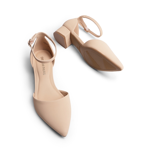 Women’s Chic D’Orsay Block Heel Dress Shoes - NUDE - 5