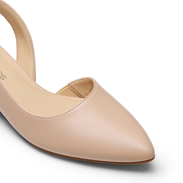 Women’s Chic Pointed Toe Slingback Pumps - NUDE - 1