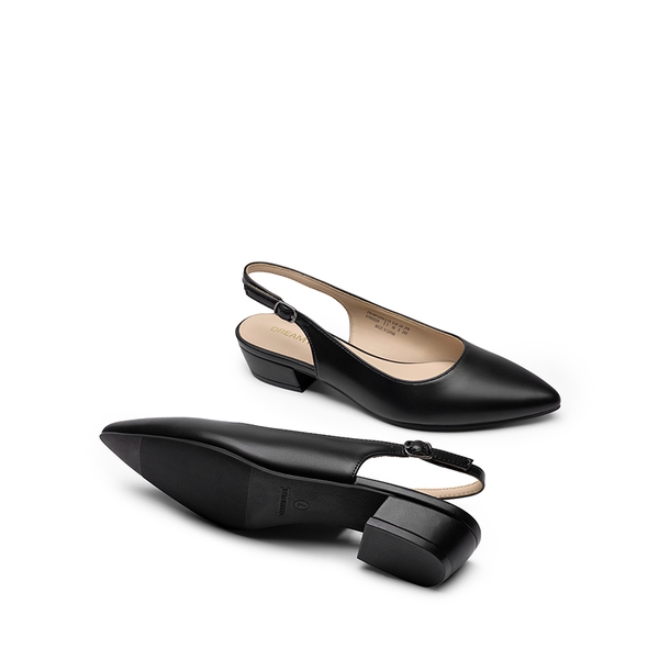 Women’s Elegant Pointed Toe Slingback Pumps - BLACK - 5