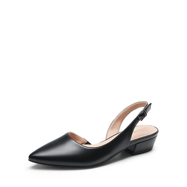 Women’s Chic Pointed Toe Slingback Pumps - BLACK -  0