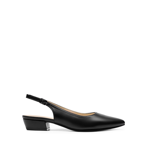 Women’s Elegant Pointed Toe Slingback Pumps - BLACK - 3