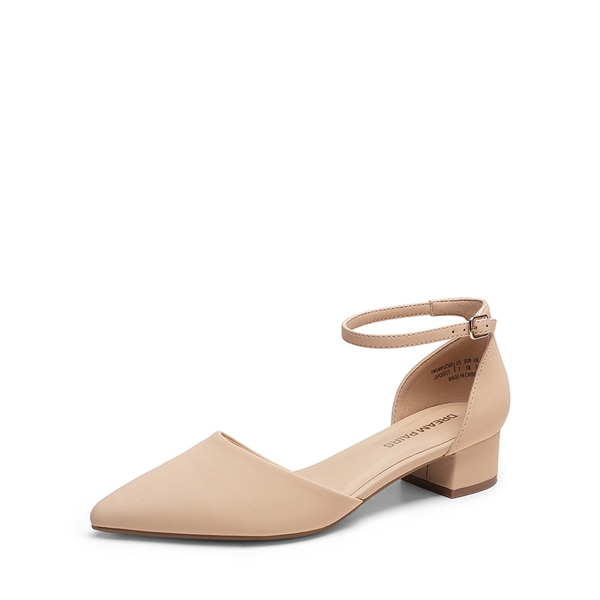 Women’s Chic D’Orsay Block Heel Dress Shoes - NUDE -  0