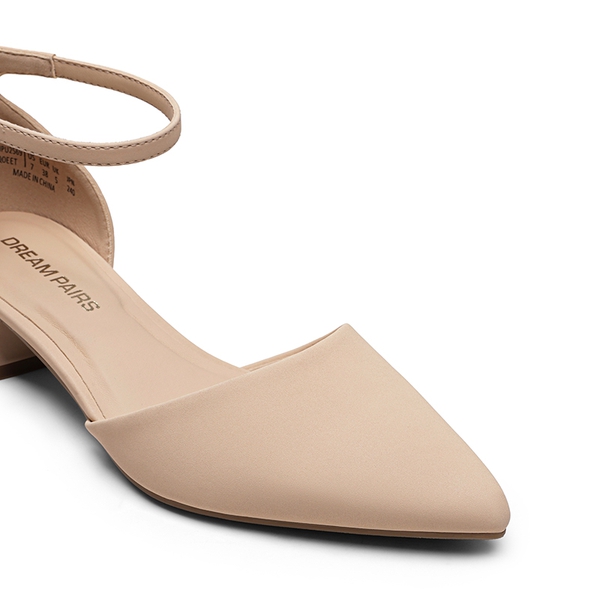 Women’s Chic D’Orsay Block Heel Dress Shoes - NUDE - 1