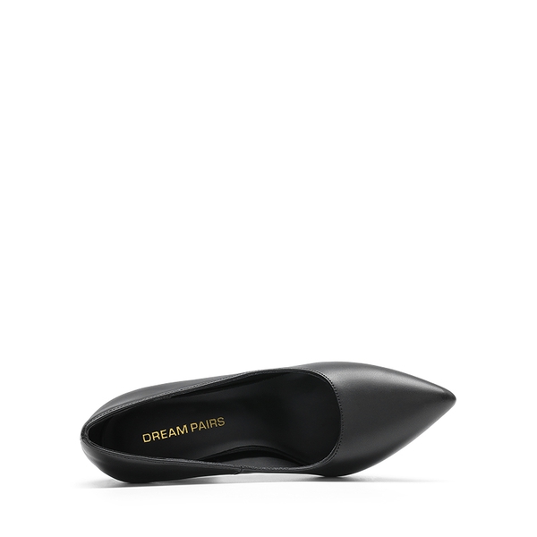 Women’s Classic Chunky Heel Dress Pumps - BLACK-PU - 2