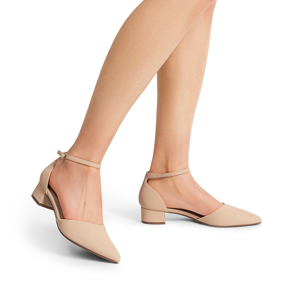 Women’s Chic D’Orsay Block Heel Dress Shoes - NUDE - 7
