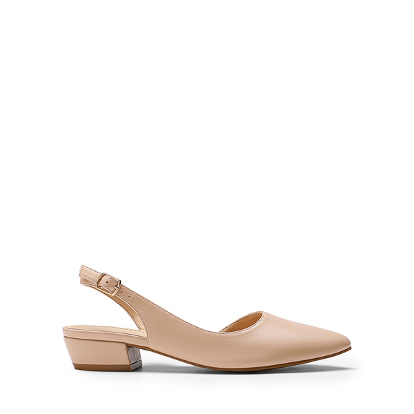 Women’s Chic Pointed Toe Slingback Pumps - NUDE - 2