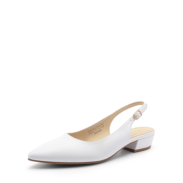 Women’s Elegant Pointed Toe Slingback Pumps - WHITE -  0