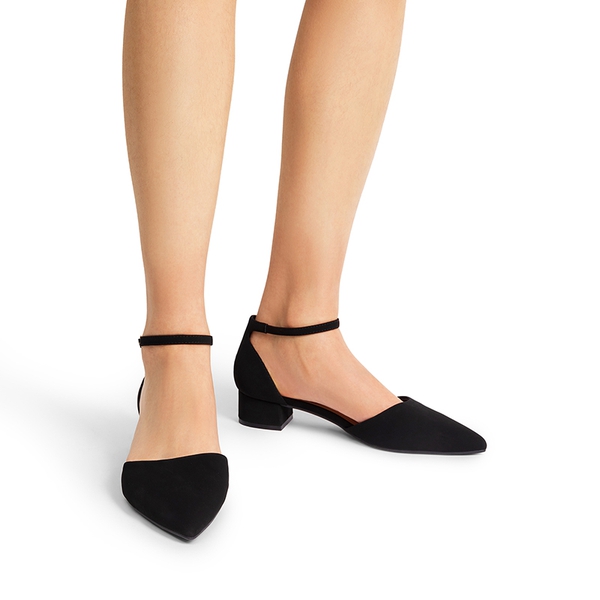 Women’s Chic D’Orsay Block Heel Dress Shoes - BLACK-NUBUCK - 6