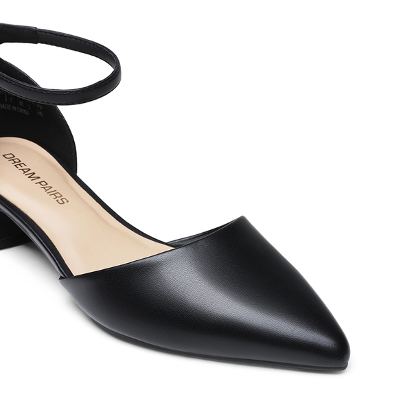 Women’s Chic D’Orsay Block Heel Dress Shoes - BLACK-PU - 1