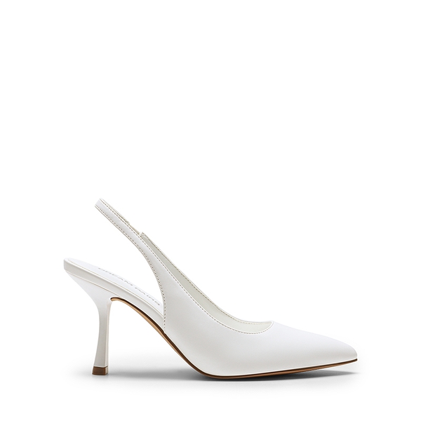 Women’s Elegant Pointed Toe Slingback Heels - WHITE-PU - 2