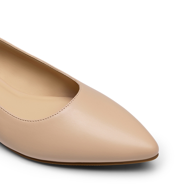 Women’s Elegant Pointed Toe Slingback Pumps - NUDE - 4