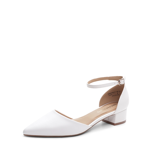 Women’s Chic D’Orsay Block Heel Dress Shoes - WHITE -  0