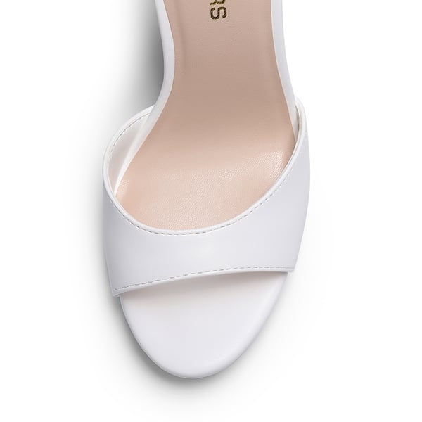 Women’s Single Strap Stiletto Heels - WHITE - 2