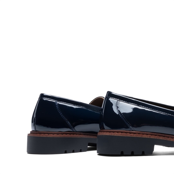Women’s Classic Retro-Inspired Penny Loafers - NAVY - 4