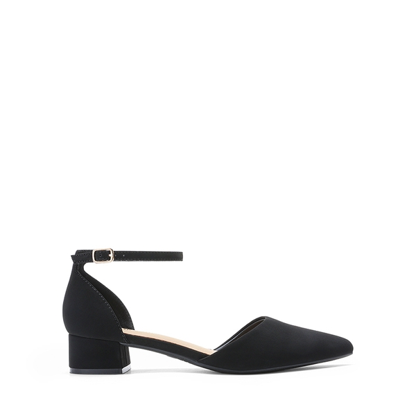 Women’s Chic D’Orsay Block Heel Dress Shoes - BLACK-NUBUCK - 2