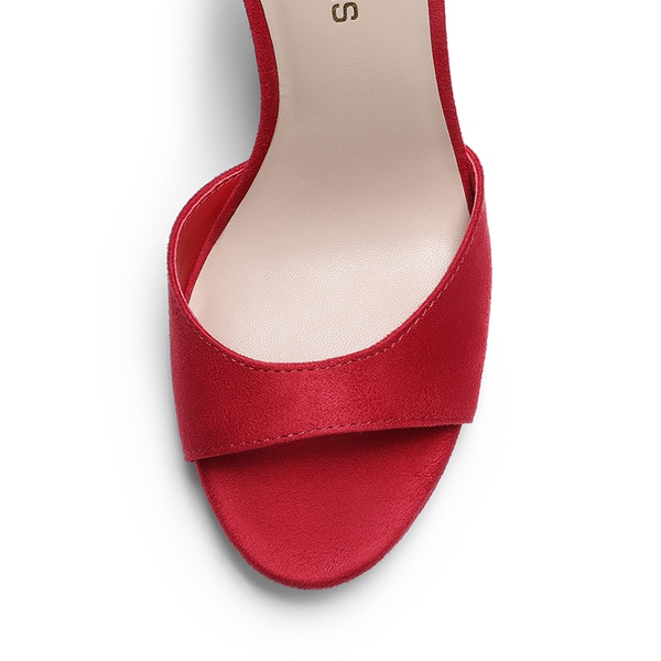 Women’s Single Strap Stiletto Heels - RED - 2