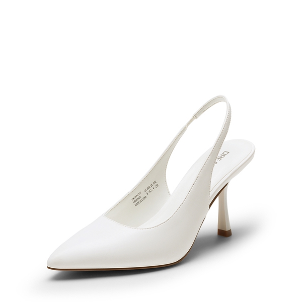Women’s Elegant Pointed Toe Slingback Heels - WHITE-PU -  0