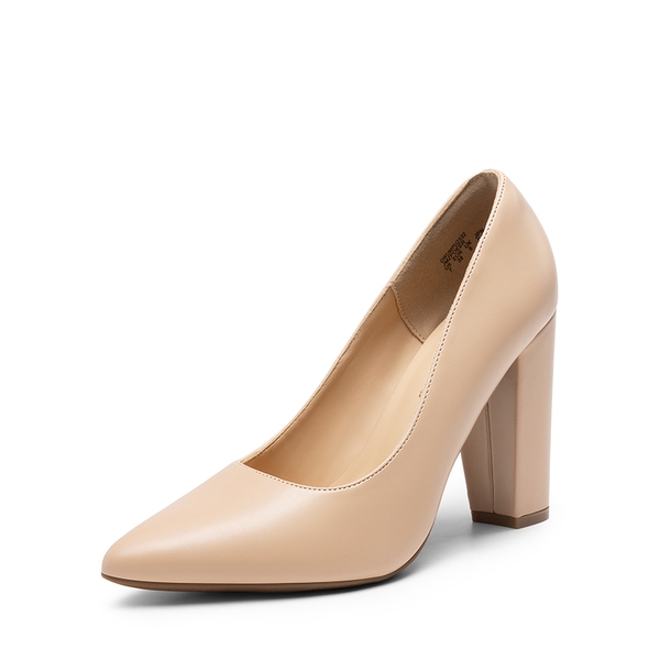 Women’s Classic Chunky Heel Dress Pumps - NUDE -  0