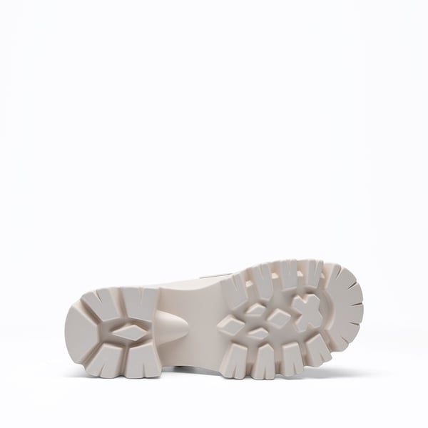 Women’s Preppy Y2K Chunky Heel Loafers - WHITE - 2