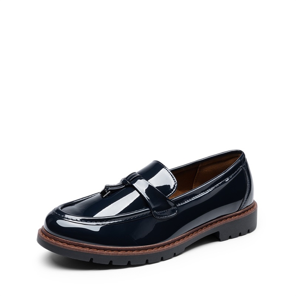 Women’s Classic Retro-Inspired Penny Loafers - NAVY -  0