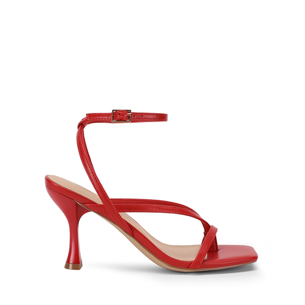 Women’s Chic Strappy Thong Stiletto Sandals - RED - 1