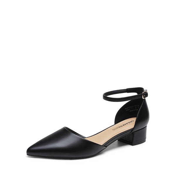 Women’s Chic D’Orsay Block Heel Dress Shoes - BLACK-PU -  0
