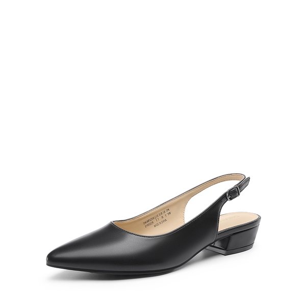 Women’s Elegant Pointed Toe Slingback Pumps - BLACK -  0