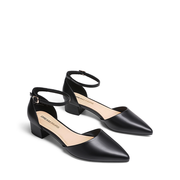 Women’s Chic D’Orsay Block Heel Dress Shoes - BLACK-PU - 4
