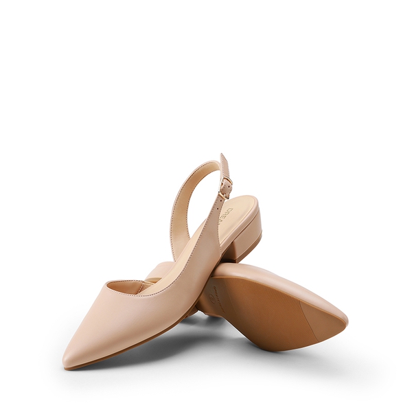 Women’s Chic Pointed Toe Slingback Pumps - NUDE - 4