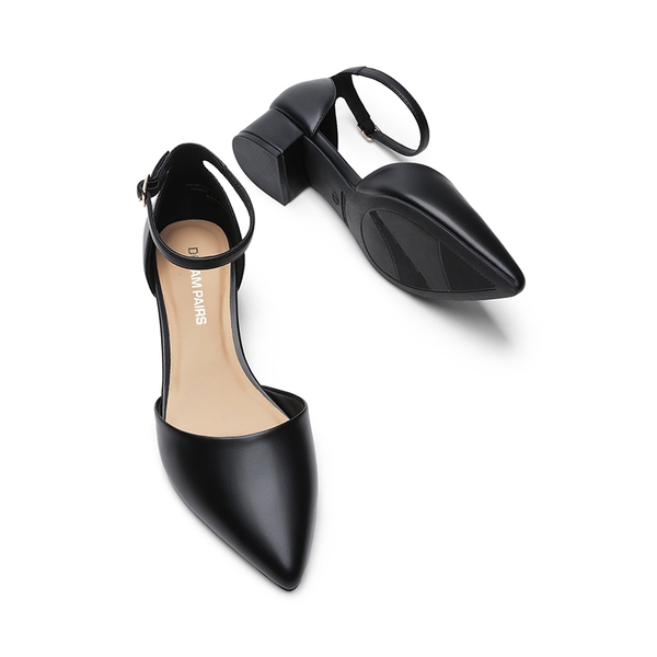 Women’s Chic D’Orsay Block Heel Dress Shoes - BLACK-PU - 5
