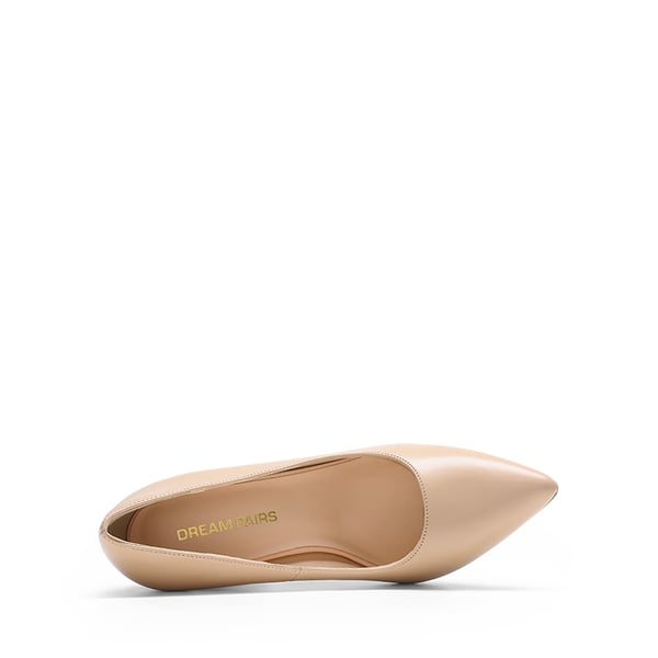 Women’s Classic Chunky Heel Dress Pumps - NUDE - 2